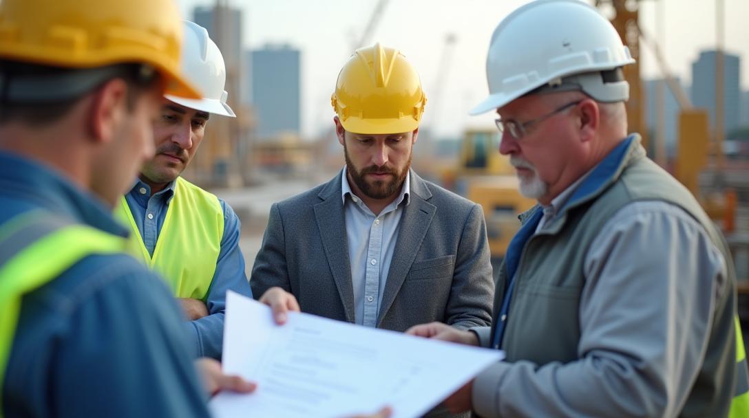 Sterling Construction team collaborating onsite